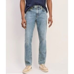 Everlane NWT Men's The Organic Taper Jean Saltwater Acid Wash Style 36x30